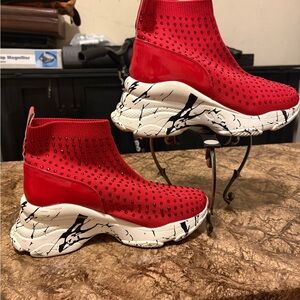 Lightweight Red Rhinestone Sock
Tennis Shoes
